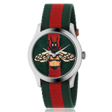 Gucci Le Marche des Merveilles Red & Green Dial Red & Green Nylon Strap Unisex Watch - YA1264060