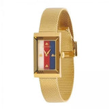 Buy Shop Gucci G-Frame Mother of Pearl Dial Yellow Gold Mesh Bracelet Watch For Women - YA147410 USA Online