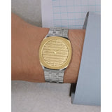 Buy Shop Gucci 25H Quartz Gold Dial Silver Steel Strap Watch for Men - YA163405 USA Online