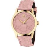 Buy Shop Gucci G Timeless Quartz Lilac Dial Lilac Leather Strap Watch For Women - YA1264098 USA Online