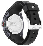 Buy Shop Gucci Sync Quartz Black Dial Black Rubber Strap Watch For Men - YA137301 USA Online