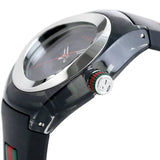 Buy Shop Gucci Sync Quartz Black Dial Black Rubber Strap Watch For Men - YA137301 USA Online