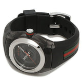 Buy Shop Gucci Sync Quartz Black Dial Black Rubber Strap Watch For Men - YA137301 USA Online