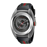 Buy Shop Gucci Sync Quartz Black Dial Black Rubber Strap Watch For Men - YA137301 USA Online