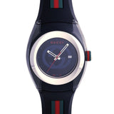 Buy Shop Gucci Sync Quartz Black Dial Black Rubber Strap Watch For Men - YA137301 USA Online