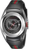 Buy Shop Gucci Sync Quartz Black Dial Black Rubber Strap Watch For Men - YA137301 USA Online