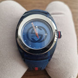 Buy Shop Gucci Sync Quartz Blue Dial Blue Rubber Strap Watch For Men - YA137304 USA Online
