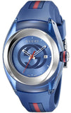 Buy Shop Gucci Sync Quartz Blue Dial Blue Rubber Strap Watch For Men - YA137304 USA Online