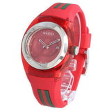 Buy Shop Gucci Sync Quartz Red Dial Red Rubber Strap Watch For Women - YA137303 USA Online