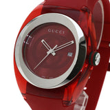 Buy Shop Gucci Sync Quartz Red Dial Red Rubber Strap Watch For Women - YA137303 USA Online