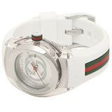 Buy Shop Gucci Sync Quartz White Dial White Rubber Strap Unisex Watch - YA137302 USA Online