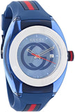 Buy Shop Gucci Sync XXL Quartz Blue Dial Blue Rubber Strap Watch For Men - YA137104 USA Online
