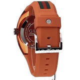 Buy Shop Gucci Sync XXL Quartz Orange Dial Orange Rubber Strap Unisex Watch - YA137108 USA Online