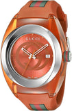 Buy Shop Gucci Sync XXL Quartz Orange Dial Orange Rubber Strap Unisex Watch - YA137108 USA Online