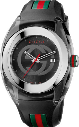 Buy Shop Gucci Sync XXL Quartz Black Dial Black Rubber Strap Watch For Men - YA137101 USA Online