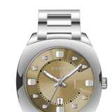 Buy Shop Gucci Vintage Diamonds Brown Dial Silver Steel Strap Watch For Men - YA142409 USA Online