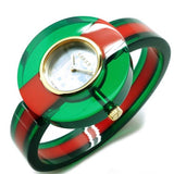 Buy Shop Gucci Vintage Web Mother of Pearl Dial Two Tone Plastic Strap Watch For Women - YA143403 USA Online