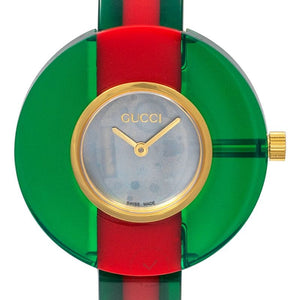 Buy Shop Gucci Vintage Web Mother of Pearl Dial Two Tone Plastic Strap Watch For Women - YA143403 USA Online