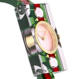 Buy Shop Gucci Vintage Web Pink Mother of Pearl Dial Two Tone Plastic Strap Watch For Women - YA143525 USA Online