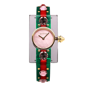 Buy Shop Gucci Vintage Web Pink Mother of Pearl Dial Two Tone Plastic Strap Watch For Women - YA143525 USA Online