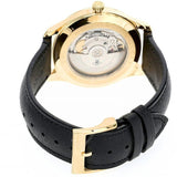 Buy Shop Gucci Eryx Automatic Chevron Gold Dial Black Leather Strap Watch For Men - YA126340 USA Online