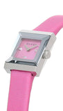 Buy Shop Gucci G-Frame Square Fuchsia Mother of Pearl Dial Fuchsia Leather Strap Watch For Women - YA128533 USA Online