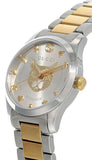 Buy Shop Gucci G Timeless Silver Dial Two Tone Steel Strap Watch For Women - YA126599 USA Online