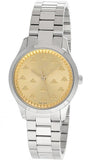 Gucci G Timeless Quartz Gold Dial Silver Steel Strap Watch for Women - YA1265035