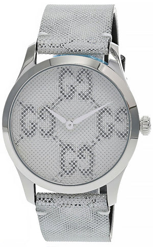 Buy Shop Gucci G Timeless Quartz Grey Dial Grey Leather Strap Watch For Men - YA1264058 USA Online