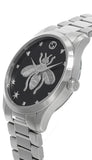 Gucci G Timeless Quartz Black Dial Silver Steel Strap Watch For Women - YA1264136