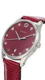 Buy Shop Gucci G-Timeless Cherry Red Mother of Pearl Dial 27mm Watch For Women - YA126584 USA Online