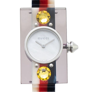 Buy Shop Gucci Web Pink Mother of Pearl Dial Watch For Women - YA143524 USA Online