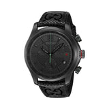 Buy Shop Gucci G Timeless Chronograph Black Dial Black Leather Strap Watch For Men - YA126244 USA Online