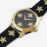 Buy Shop Gucci G-Timeless Black Dial Black Leather Strap Watch For Women - YA1264055 USA Online