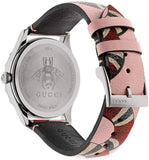 Gucci G Timeless Pink Dial Pink Leather Strap Watch For Women - YA1264083