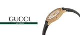 Buy Shop Gucci G-Timeless Mother of Pearl Dial Black Leather Strap Watch For Women - YA126589 USA Online