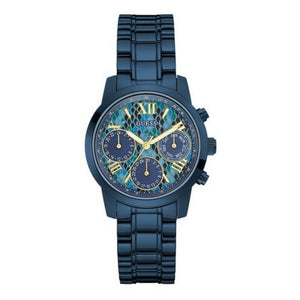 Buy Shop Guess Sunrise Multifunction Blue Dial Blue Steel Strap Watch for Women - W0448L10 USA Online