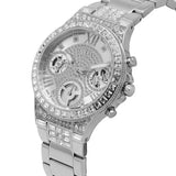 Buy Shop Guess Moonlight Multi Function Diamonds Silver Dial Silver Steel Strap Watch for Women - GW0320L1 USA Online