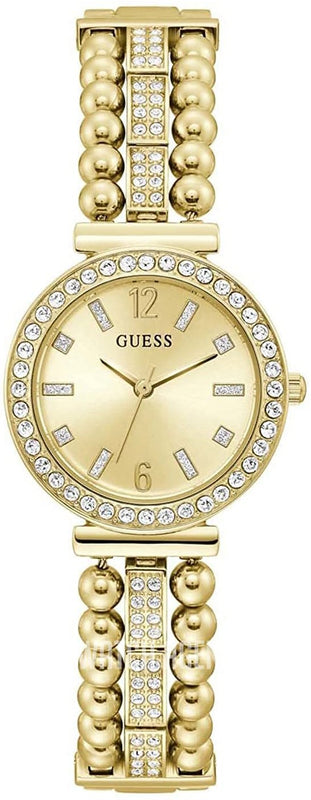 Buy Shop Guess Gala Diamonds Gold Dial Gold Steel Strap Watch for Women - GW0401L2 USA Online