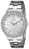 Buy Shop Guess Dazzler Diamonds Silver Dial Silver Steel Strap Watch for Women - W0335L1 USA Online