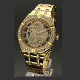 Buy Shop Guess Allara Quartz Gold Dial Gold Steel Strap Watch For Women - GW0604L2 USA Online