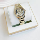 Buy Shop Guess Allara Quartz Gold Dial Gold Steel Strap Watch For Women - GW0604L2 USA Online