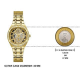 Buy Shop Guess Allara Quartz Gold Dial Gold Steel Strap Watch For Women - GW0604L2 USA Online