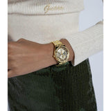 Buy Shop Guess Allara Quartz Gold Dial Gold Steel Strap Watch For Women - GW0604L2 USA Online