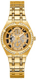 Buy Shop Guess Allara Quartz Gold Dial Gold Steel Strap Watch For Women - GW0604L2 USA Online