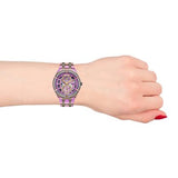 Buy Shop Guess Allara Quartz Purple Dial Purple Steel Strap Watch For Women - GW0604L4 USA Online
