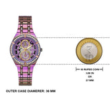 Buy Shop Guess Allara Quartz Purple Dial Purple Steel Strap Watch For Women - GW0604L4 USA Online
