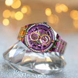Buy Shop Guess Allara Quartz Purple Dial Purple Steel Strap Watch For Women - GW0604L4 USA Online