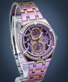 Buy Shop Guess Allara Quartz Purple Dial Purple Steel Strap Watch For Women - GW0604L4 USA Online