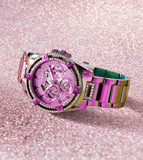 Buy Shop Guess Allara Quartz Purple Dial Purple Steel Strap Watch For Women - GW0604L4 USA Online